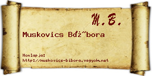 Muskovics Bíbora névjegykártya